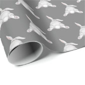 クリスマスバニーパフかわいいティンニーラビット ラッピングペーパー (ロールコーナー)