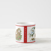 クリスマスバニー子供のカップのパーソナライズ名 エスプレッソカップ (正面)