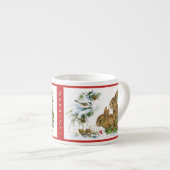 クリスマスバニー子供のカップのパーソナライズ名 エスプレッソカップ (正面右)