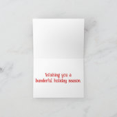 クリスマスバニー折り畳みノートカード ノートカード (内部)