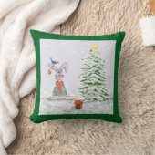 クリスマスバニー枕 クッション (ブランケット)