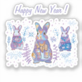 クリスマスバニー シール (正面)