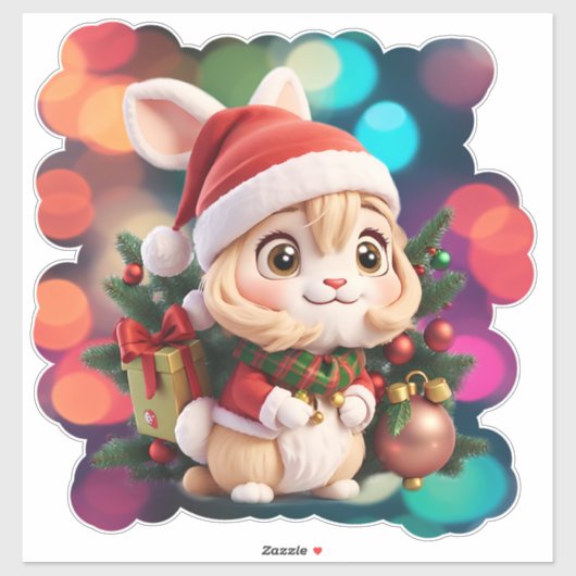 クリスマスバニー シール (シート)