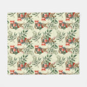 クリスマスバニー フリースブランケット (正面(横))