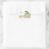 クリスマスバニー ラウンドシール (バッグ)