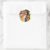 クリスマスバニー ラウンドシール (バッグ)