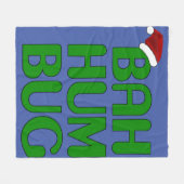 クリスマスバフマフシャツアート – クリスマスフマフサンタ フリースブランケット (正面(横))