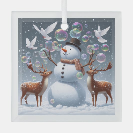 クリスマスバブルオーナメント ガラスオーナメント (正面)