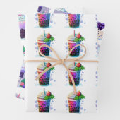 クリスマスバブルティーラッピング紙 ラッピングペーパーシート (インサイチュ)