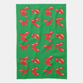 クリスマスバブル文字 キッチンタオル (縦)