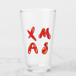 クリスマスバブル文字 タンブラーグラス