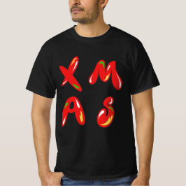 クリスマスバブル文字 Tシャツ