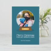 クリスマスバブル merry christmas フォト ホリデー カード (スタンド正面)
