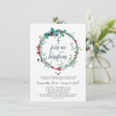 クリスマスバプテスマ招待状テンプレート 招待状 (スタンド正面)