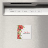 クリスマスバラの水色 |お名前 マグネット (インサイチュ (食洗機))