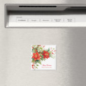 クリスマスバラの水色 |お名前 マグネット (インサイチュ (食洗機))