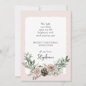 クリスマスバラやる気を起こさせる引用文 シーズンカード (正面)