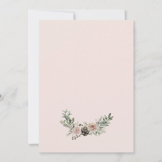 クリスマスバラやる気を起こさせる引用文 シーズンカード (裏面)