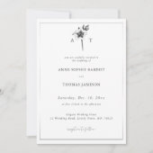 クリスマスバラエレガントクレストモダンウィンターウェディング 招待状 (正面)