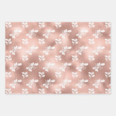 クリスマスバラエレガント金ゴールドホリ葉ーズ ラッピングペーパーシート (正面2)