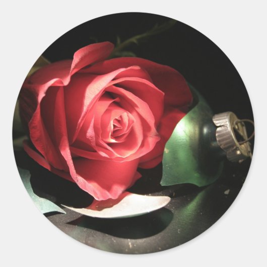 クリスマスバラカスタマイズ可能なクリスマスカードシール ラウンドシール (正面)