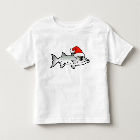 クリスマスバラクーダサンタ トドラーTシャツ (正面)