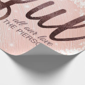 クリスマスバラゴールドフォイルプレゼン ラッピングペーパー (角)