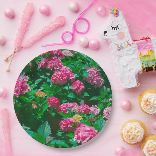 クリスマスバラヘレボラスフラワーズフローラ ペーパープレート (パーティー)