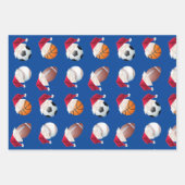 クリスマスバラースポーツおもしろいサンタホリデー ラッピングペーパーシート (正面2)