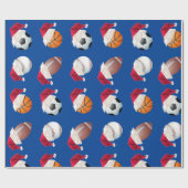 クリスマスバラースポーツおもしろいサンタホリデー ラッピングペーパー (フラット)