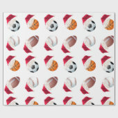 クリスマスバラースポーツおもしろいサンタホリデー ラッピングペーパー (フラット)