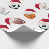 クリスマスバラースポーツおもしろいサンタホリデー ラッピングペーパー (角)