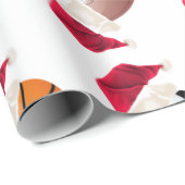 クリスマスバラースポーツおもしろいサンタホリデー ラッピングペーパー (ロールコーナー)