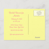 クリスマスバラ印象主義ブライダルシャワー インビテーションポストカード (裏面)