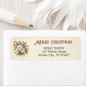 クリスマスバラ差出人住所ラベル ラベル (インサイチュ)