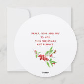 クリスマスバラ水彩リース シーズンカード (裏面)