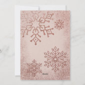 クリスマスバラ金ゴールドグリッタースノーフレーク写真 シーズンカード (裏面)