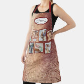 クリスマスバラ金ゴールドグリッターレッドナナファミリーフォト エプロン (インサイチュ)