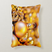 クリスマスバラ金ゴールドバウブル アクセントクッション (正面(垂直))