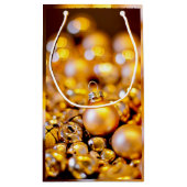 クリスマスバラ金ゴールドバウブル スモールペーパーバッグ (裏面)