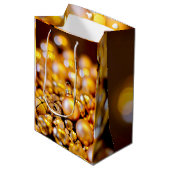 クリスマスバラ金ゴールドバウブル ミディアムペーパーバッグ (正面アングル)