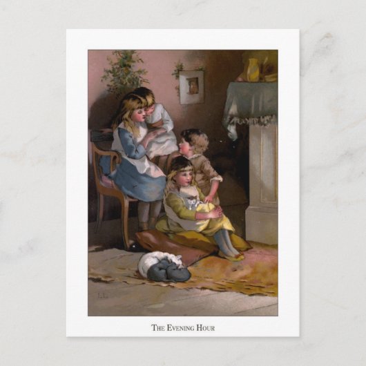 クリスマスバラ:夕べ時間 ポストカード (正面)