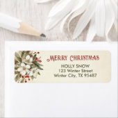 クリスマスバラ – 水彩差出人住所ラベル ラベル (インサイチュ)