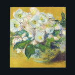 クリスマスバラ(by Claude Monet) ノートパッド<br><div class="desc">このデザインは、特に絵画クリスマスのお祝いのために配置された白い花の華やかな花束を示す印象派アーティストのクフランスのローデ・モネの有名な作品を特集している。もちろん、年の何時でも美しく見える！</div>