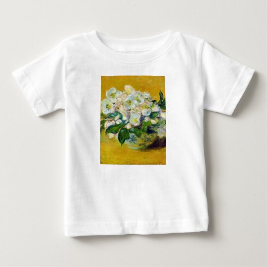 クリスマスバラ(by Claude Monet) ベビーTシャツ (正面)