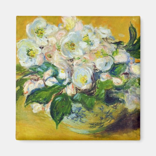 クリスマスバラ(by Claude Monet) マグネット (正面)