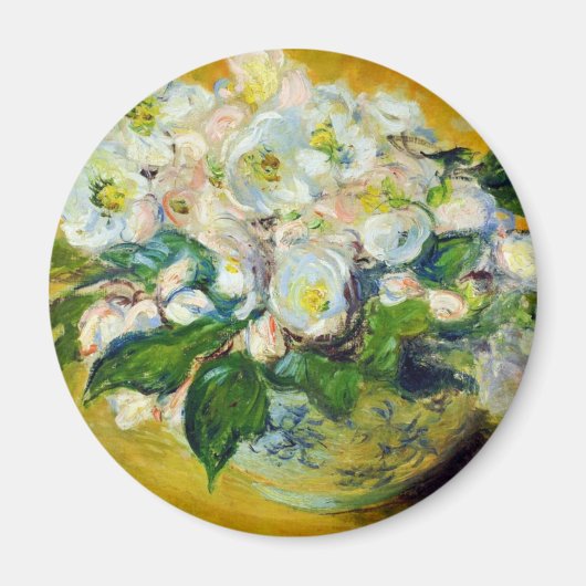 クリスマスバラ(by Claude Monet) マグネット (正面)