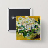 クリスマスバラ(by Claude Monet) 缶バッジ (正面&裏面)