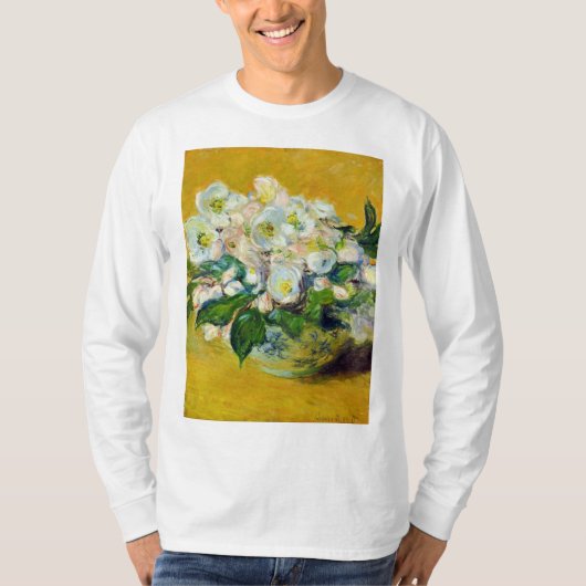クリスマスバラ(by Claude Monet) Tシャツ (正面)