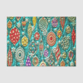 クリスマスバルブのパターンティッシュペーパー 薄葉紙 (正面)